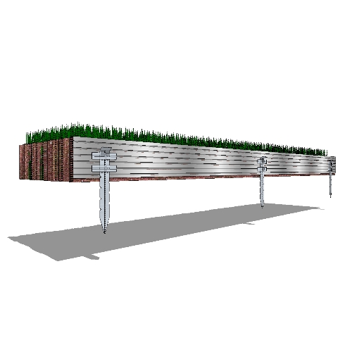 Aluminum Landscape Edging - Turf Installation Detail