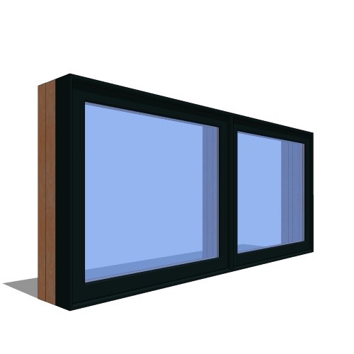 Contemporary Collection™ Window Revit Object: Awning - 2 Wide
