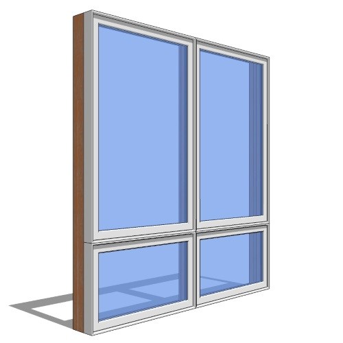 Premium Series™ Window Revit Object: Awning Picture Combination - 2 Wide