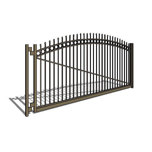 Double Gate Residential Belmont 04 Arch 3-CH 60" (GT04D192RB603)