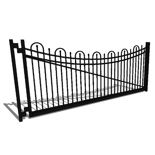 Double Gate Residential Newcastle II 02 Arch 3-CH 54" (GT###)