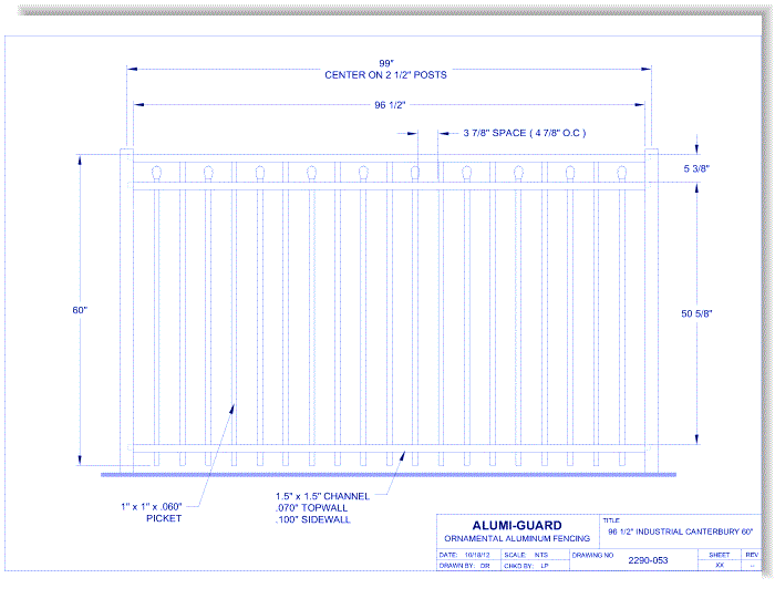 8' Industrial Canterbury 60" (I8C603S)