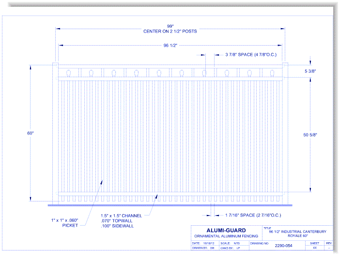 8' Industrial Canterbury 60" Royale (I8C603S0-1)