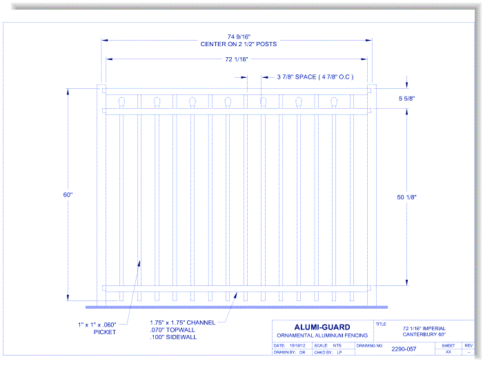 6' Imperial Canterbury 60" (IM6C603S)