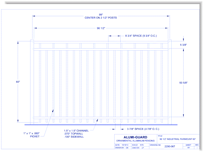 8' Industrial Fairmount 60" (I8F603S)