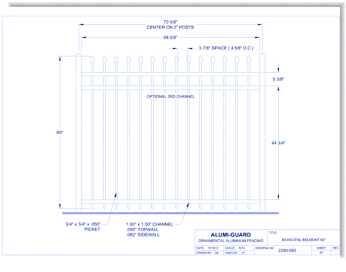 6' Municipal Belmont 60" (M6B603S)