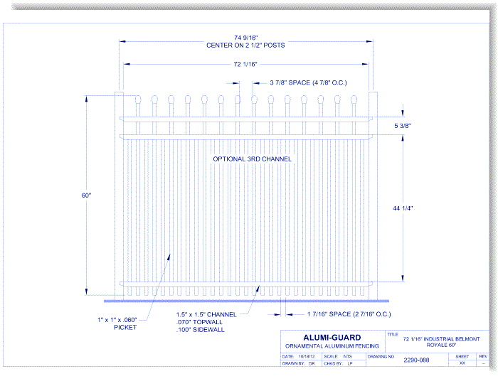 6' Industrial Belmont 60" Royale (I6B603S0-1)