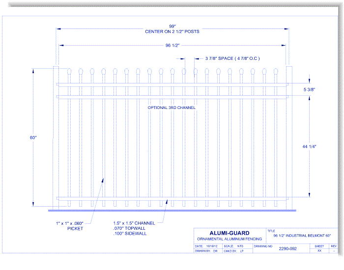 8' Industrial Belmont 60" (I8B603S)