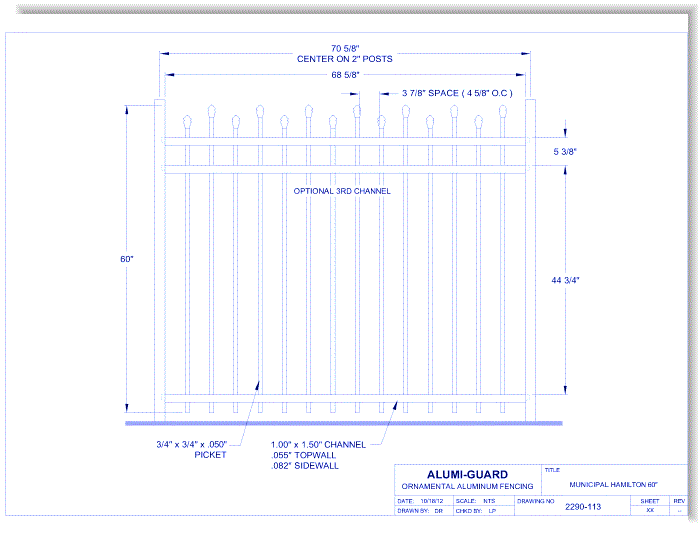 6' Municipal Hamilton 60" (M6H603S)