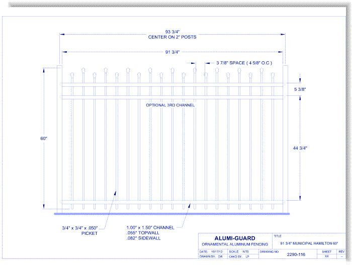 8' Municipal Hamilton 60" (M8H603S)