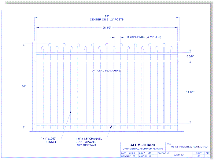 8' Industrial Hamilton 60" (I8H603S)