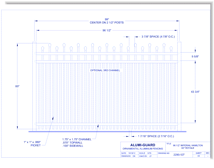 8' Imperial Hamilton 60" Royale (IM8H603S0-1)