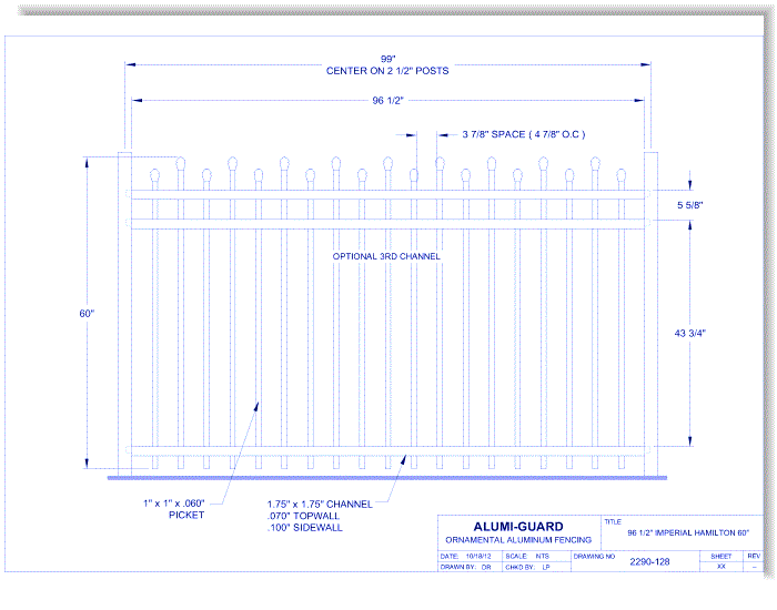 8' Imperial Hamilton 60" (IM8H603S)