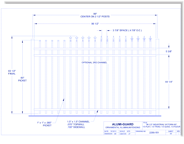 8' Industrial Victoria 60" (I8V603S-3)