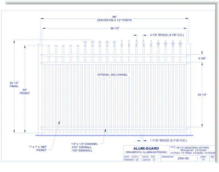 8' Industrial Victoria 60" Royale (I8V603S0-1-3)