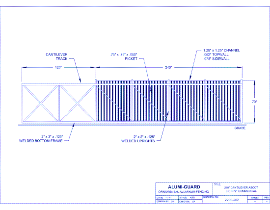 20' Cantilever Commercial Victoria Quad 02 Arch 3-CH 72" (GT02C240CV723)