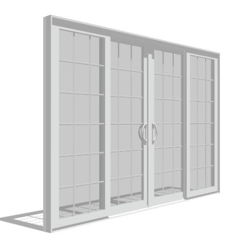 CAD Drawings BIM Models Pella Corporation Impervia Series Sliding Patio Door, Fixed Vent Vent Fixed