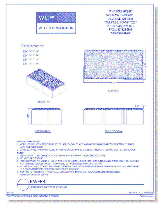 Rolled Edge Plate Texture w/ Lugs