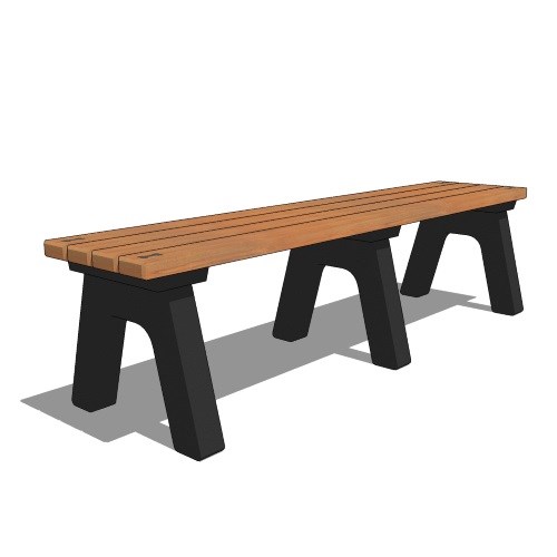 DOGIPARK® 6' Flat Poly Bench ( 7712-BC-BONES )