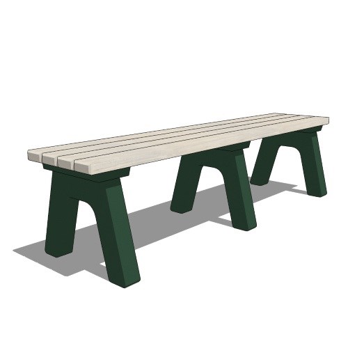 DOGIPARK® 6' Flat Poly Bench ( 7712-GS )