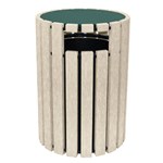 View DOGIPARK® 33 Gallon Poly Trash Receptacle with Lid ( 7722-GS )