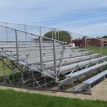 View 10 Row Standard Bleachers With Chainlink Guardrails ( NA-1015STD_CL )
