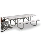View XT Series  - Wheelchair Accessible: Extended Portable Rectangular Table w/ Aluminum Top & Seats ( AI-1690 )
