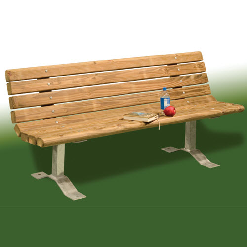 CAD Drawings RJ Thomas Mfg. Co. / Pilot Rock PWRB Series: Portable or Surface Mount Contour Bench w/ Lumber Timbers 