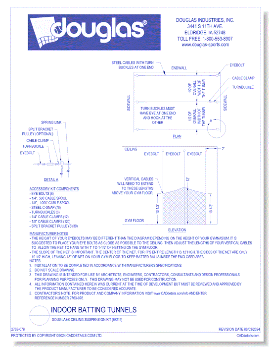 Douglas® Ceiling Suspension Kit