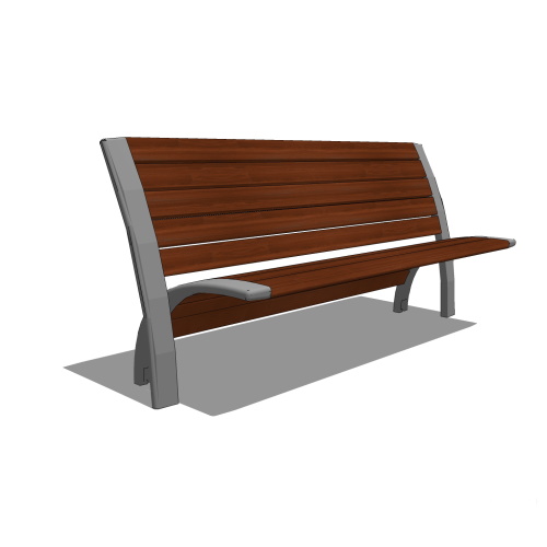 EP 1690: Bench With Backrest - Collection Internationale