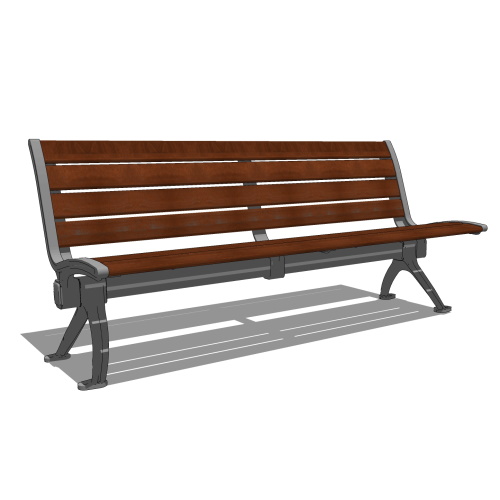 EP 1650: Bench With backrest - Collection Europa