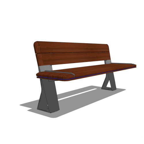 EP 1950: Bench With Backrest - Collection Delta