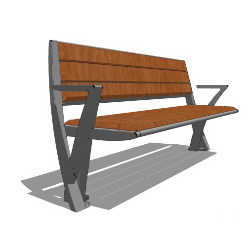 EP 1980: Bench With Backrest - Collection Tango