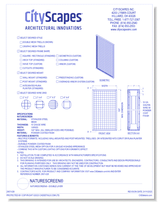 NatureScreen® - Double Mesh Trellis (DMT)