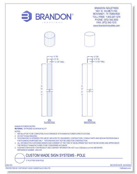 Pole: Selection of 5 Inch OD Poles