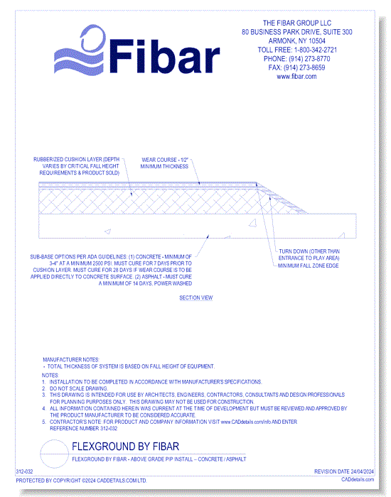 Flexground by Fibar - Above Grade PIP Install – Concrete / Asphalt