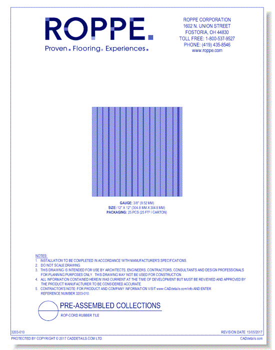 Rop-Cord Rubber Tile