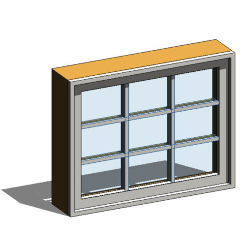 CAD Drawings BIM Models Ply Gem Mira Premium Series: Aluminum Clad Wood Window Transom - Sash & Frame