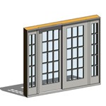 View Mira Premium Series: Aluminum Clad Wood Patio Door Sliding 4-Panel