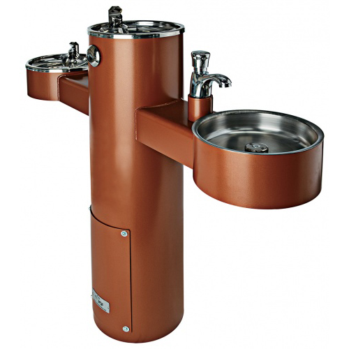 CAD Drawings Most Dependable Fountains Inc. Pedestal Drinking Fountain 440 with Optional Hand Wash