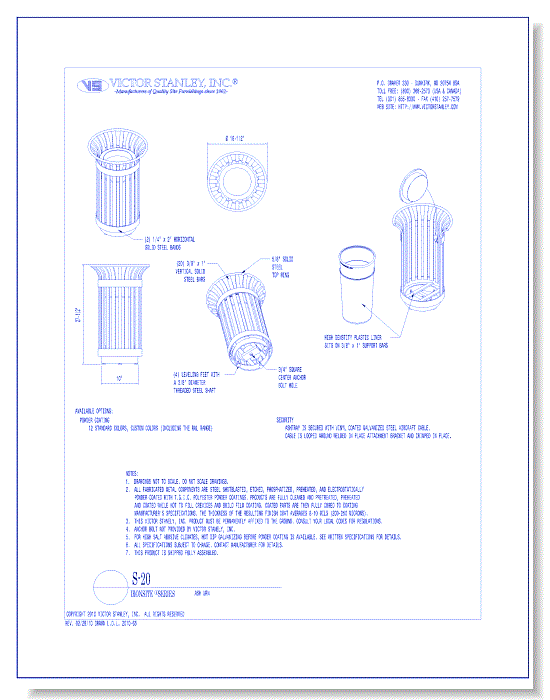 Model S-20: Ironsites® Ash Urn