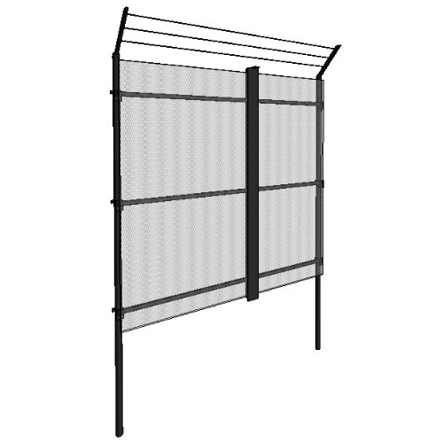 Chameleon System: 8'H x 8'W, 3 Rail Series with 3 Strand 45° Barb