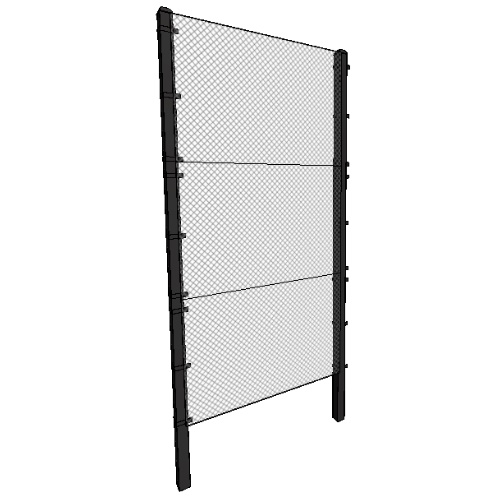 ANC Perimeter System: 12'H x 6'W, 3 Panel ANC Fence with ANC Mesh