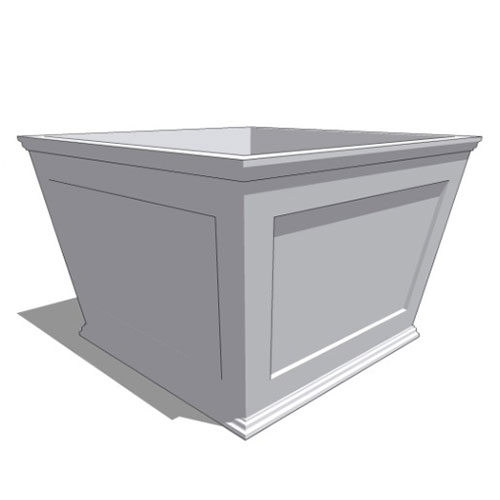 CAD Drawings BIM Models Planters Unlimited Cape Cod Tapered Square Composite Planter