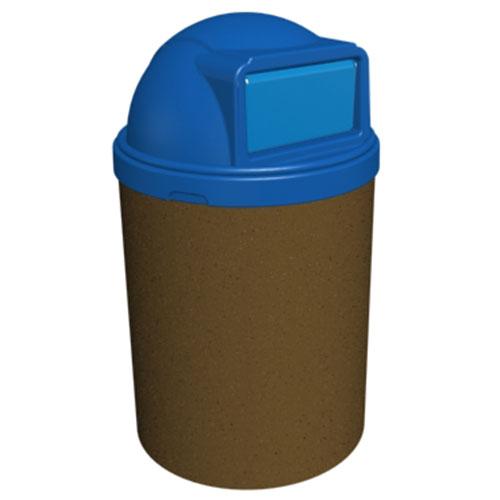 CAD Drawings Playcraft Systems Trash Receptacle Surface Mount with Dome Lid