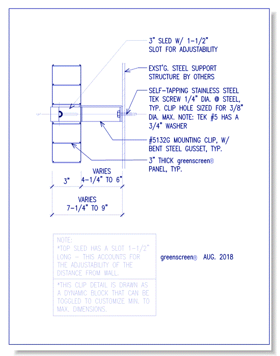 Gussetted Attachment (5132G): Steel Mounted Application, Plan View