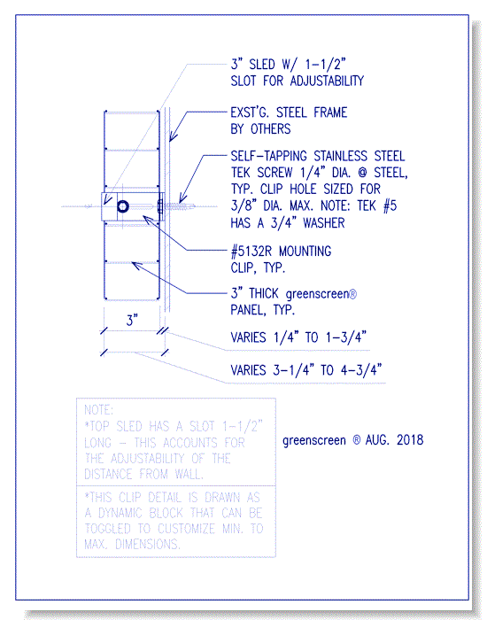 Adjustable Mounting Attachment (5132R): Steel Mounted Application, Plan View