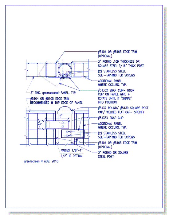 Snap Clip Attachment (5133X): Post Mounted Application