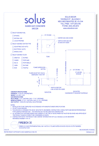 Firebox 30 Liquid Propane/Natural Gas - Match Lit (Flame Supervision Device/High Output Burner) 108,000 BTU/31.65W