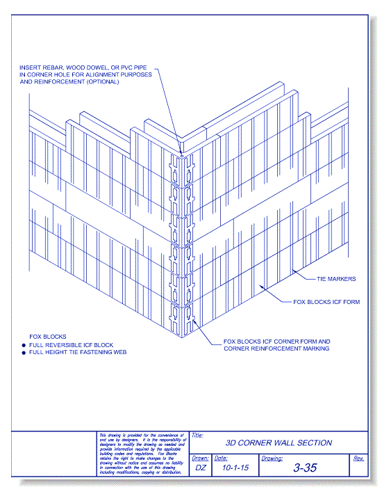 3D Corner Wall Section